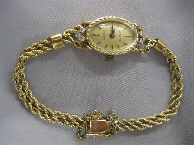 Diamond & 14k Gold Geneve Ladies Wristwatch