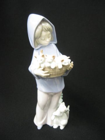 Lladro Porcelain Figurine Girlholding 14bafe