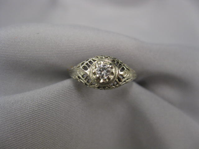 Diamond Filigree Ring small diamond