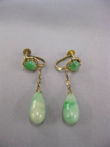 Jade Earrings fine apple green