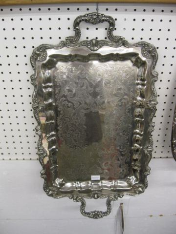 Silverplate Serving Tray footed 14bb25