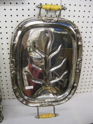 Silverplate Tray tree in well design 14bb26