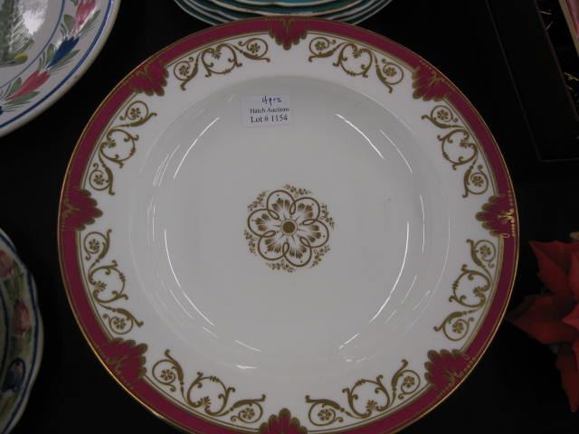 4 English Porcelain Soup Plates