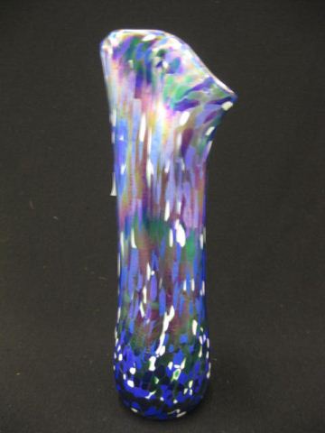 Art Glass Vase iridescent oil spot decor