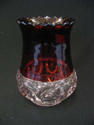 Victorian Ruby Flashed Glass Celery