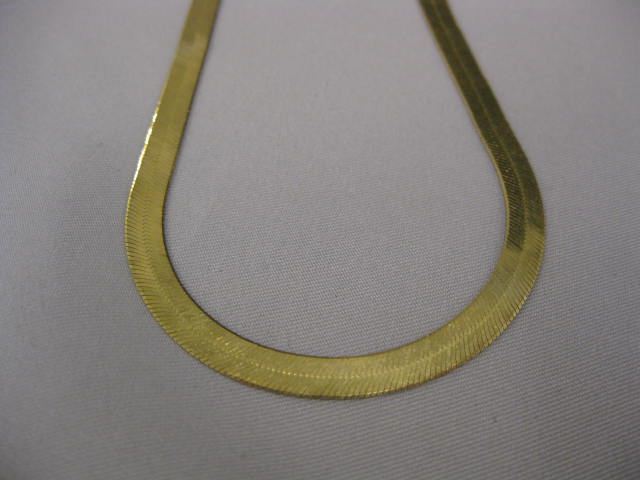 14k Gold Herringbone Necklace 21''