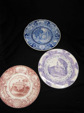3 Wedgwood College Plates 11 all different.