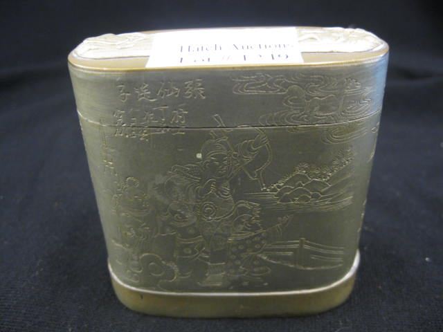 Chinese Calligraphy Box scene with
