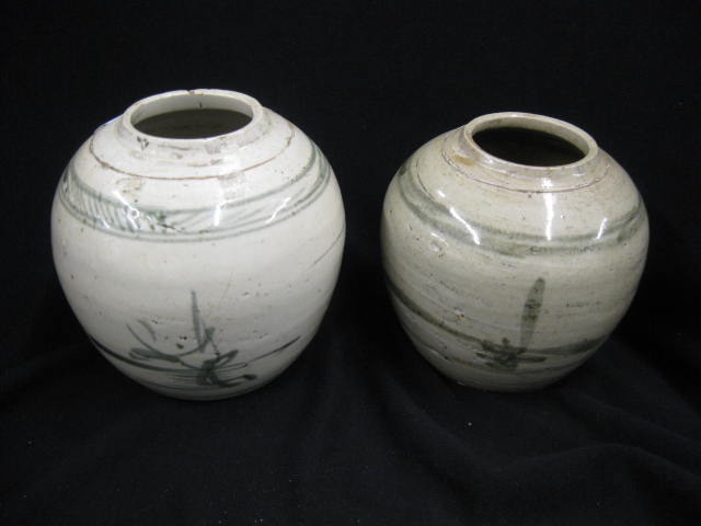 2 Chinese Pottery Storage jars 14bba1