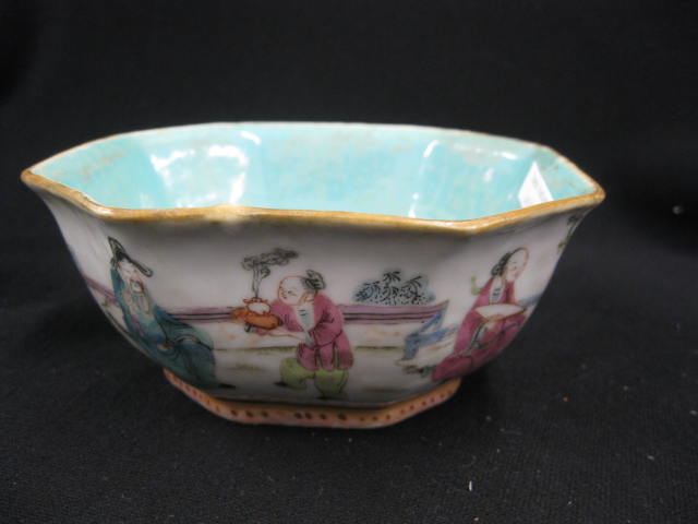 Chinese Porcelain Octoganal Bowlwith 14bbac