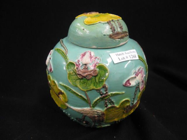 Chinese Pottery Ginger jar raised