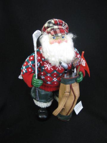 Santa ''Golfer'' Figurine