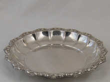 A silver dish 31 cm across German 830
