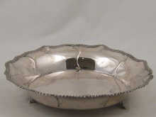 A white metal (tests silver) deep dish