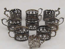 Nine hallmarked silver tea glass 14bbf9