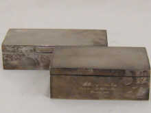 Two silver cigarette boxes one 14bc1c