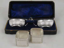 A pair of boxed silver salts with 14bc2a