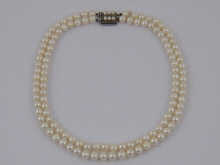 A two row cultured pearl necklace 14bc39