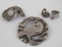 A Georg Jensen silver brooch in