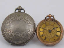 A silver full hunter pocket watch