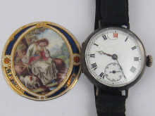 A silver lady's wrist watch c.