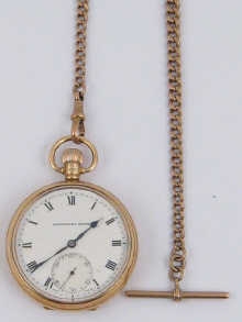 A 9 ct gold open face pocket watch