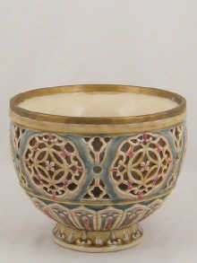 A Hungarian Zsolnay Pecs ceramic pot