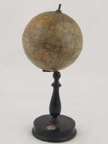 A 19 th c German globe on turned 14bceb