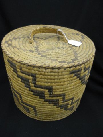 Indian Covered Basket decorated