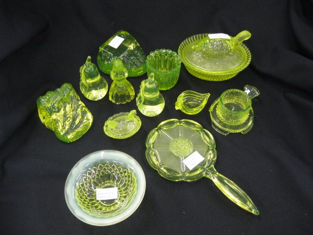 11 pcs Vaseline Glass hand mirror 14bd39