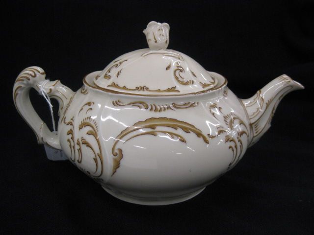 German Porcelain Teapot rose finial