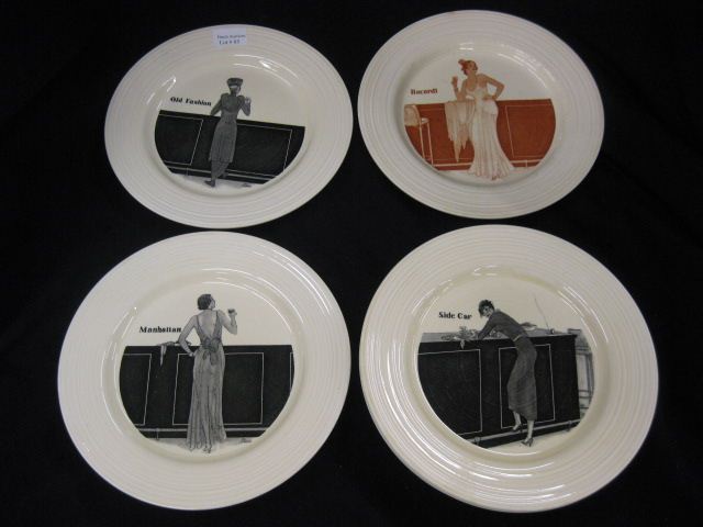 7 Crown Ducal Art Deco Bar Plates 14bd50