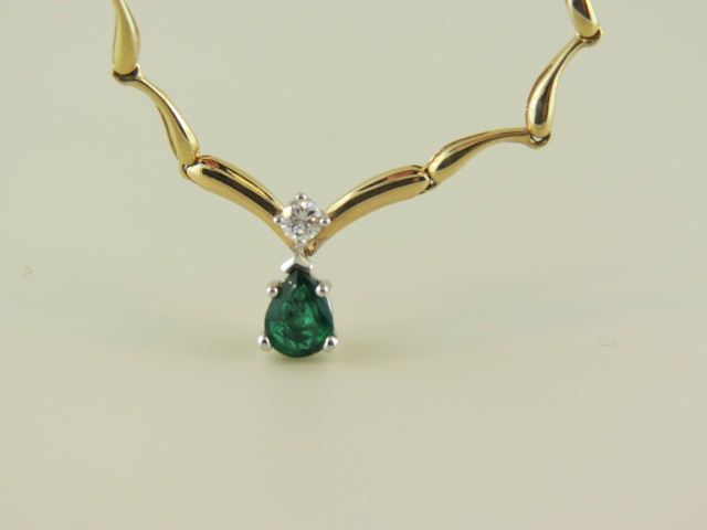 Emerald & Diamond Necklace .85