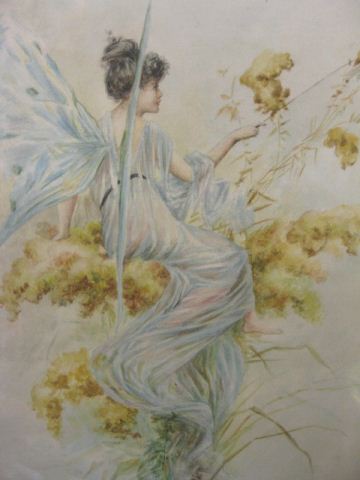 Art Nouveau Watercolor of Nymphat 14bd57