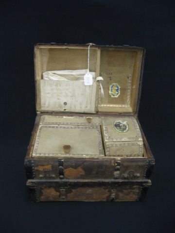 Antique Doll Chest dome top circa 1870s.