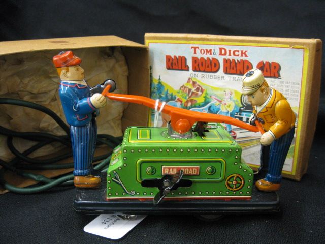 Tom Dick Railroad Hand Car Tin 14bd7c