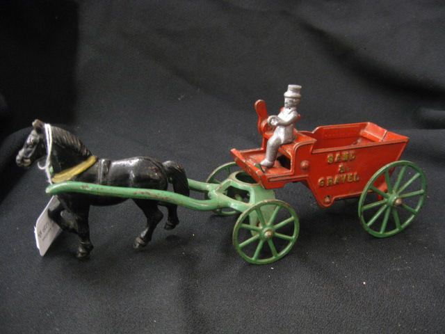 Cast Iron Toy Horse Drawn Wagon 14bd82