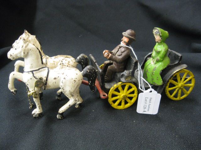 Cast Iron Toy Horse Drawn Carriage 10