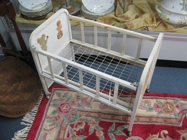 Antique Metal Doll Bed.