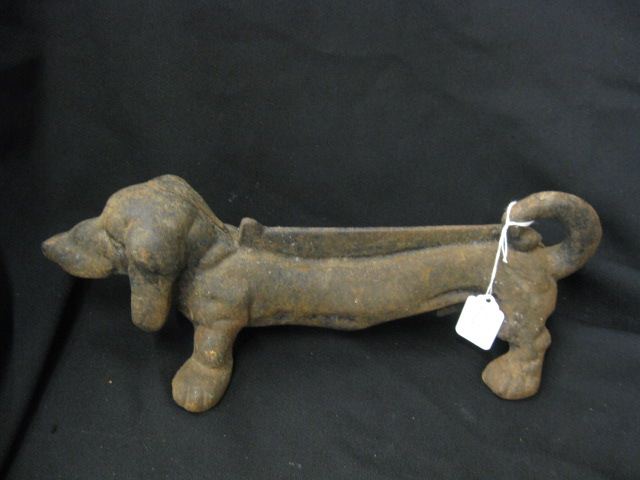 Cast Iron Figural Sachshund Boot