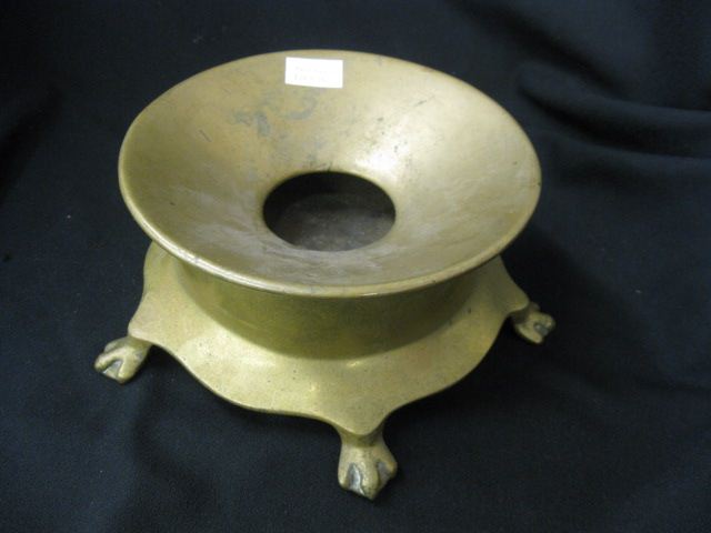1884 Brass Spitoon footed 8'' diameter