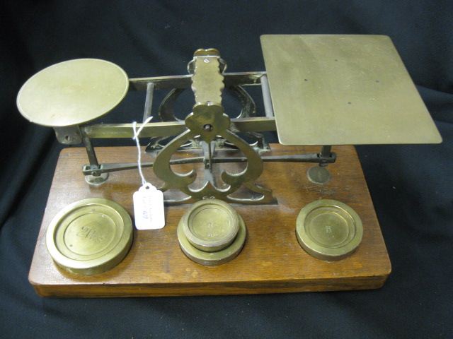 Antique Balance Scale brass with 14bdbc