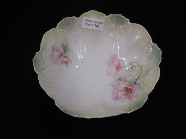R S Prussia Porcelain Footed Bowl 14bdcc