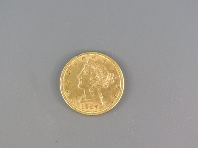 1907 U.S. $5.00 Liberty Head Gold