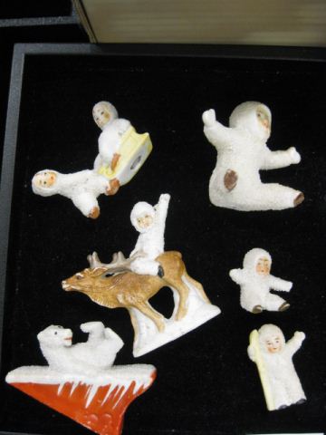 6 Antique ''Snow Babies'' Figurines