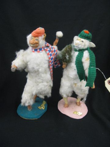 2 Stuart Rabb Christmas Sheep Figurines 14bdf5