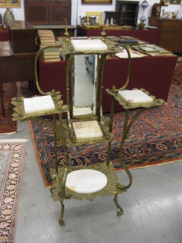 Victorian Brass Etergere five shelves