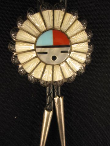 Indian Bolo Tie figural face emerging 14be1b