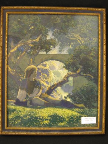 Maxfield Parrish Print boy seated