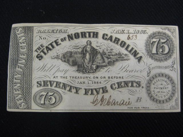 North Carolina Civil War Note 75 14be2b